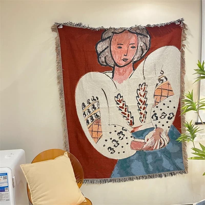 Gobelin ścienny w stylu Matisse'a z mieszanki bawełny