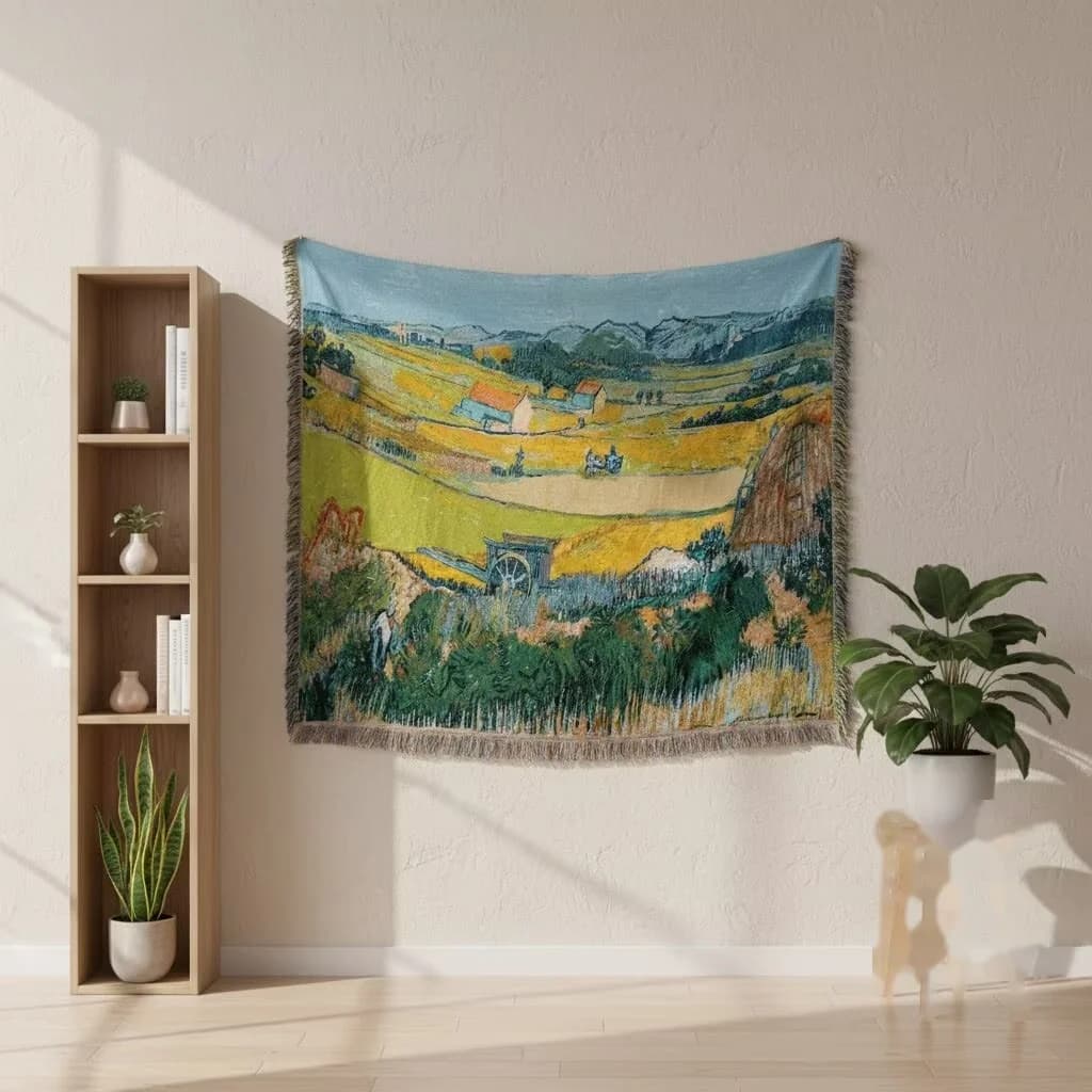 Narzutka tapiseria w stylu Van Gogha z bawełny na sofę i ścianę