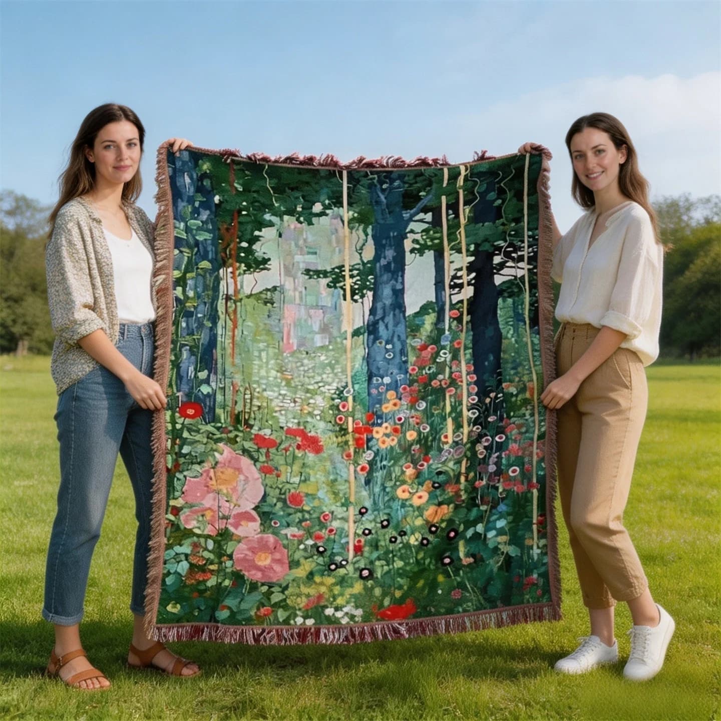 Koc narzuta z poliestru i bawełny na sofę, tapestry 130x160 cm