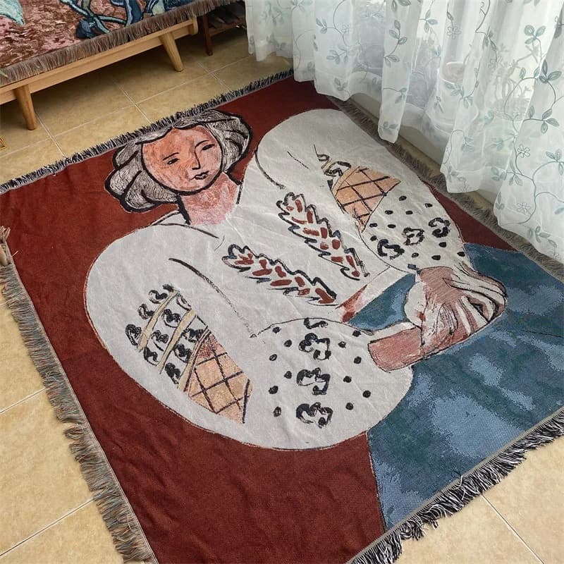 Narzutka tapiseria w stylu Matisse’a do dekoracji ściany i sofy